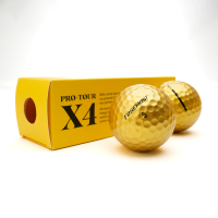 【Foremost】Pro-Tour X4 金色四層球三入組(色球 小白球 高爾夫球 Golf)