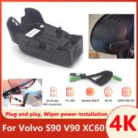 For Volvo S90 V90 XC60 2018-2021 Front and Rear 4K Dash Cam for Car Camera Recorder Dashcam WIFI Car Dvr Recording Devices