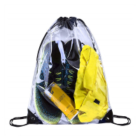 雙肩包透明束口袋抽繩防水輕便折疊戶外旅行運動簡易背包健身包袋
