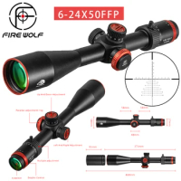 FIRE WOLF QZ 6-24X50 FFP Hunting Tactical Optical sight Sniper Rifle Scope Airsoft accessories Spotting scope for rifle hunting