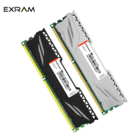 EXRAM Memory Ram DDR4 ddr3 4gb 8gb ddr4 ram 16GB 32GB Desktop Memoria Ram 1600 1866 2400 2666 3200MHz Memory Dimm with Heat Sink