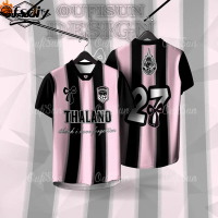 [FREE CUSTOMIZATION]ชุดปั่นจักรยานผู้หญิงชุดกีฬาผู้หญิงsเสื้อทีมฟุตบอลไทยผู้หญิงเสื้อยืดกีฬาสีชมพูลา