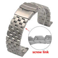 High Quality Full Solid Screw Stainless Steel Watch Band for SEIKO SKX007/009 SKX173/175 Wristband 18/20/22/24/26mm Bracelet