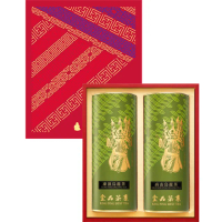 即期品【金品茗茶】傳藝台灣二入茶葉禮盒75g x 2罐(凍頂烏龍茶葉+高山烏龍茶葉)