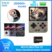 Miyoo Mini Plus Retro Handheld Game Console 3.5Inch IPS HD Screen 3000mAh WiFi 20000Games Linux System Portable Video Players