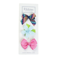 英國 Ribbies 綜合緞帶3入組|髮飾|髮夾-London
