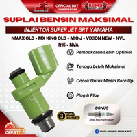Injektor Super Jet BRT Yamaha Nmax Old, MX King Old, Mio J, Vixion, NVL, NVA, R15 8H150 8H180 10H200