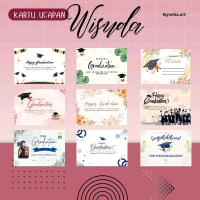 (NEW) 10PCS KARTU UCAPAN SELAMAT WISUDA HAPPY GRADUATION Card