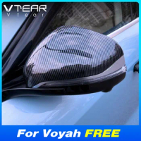Vtear Car Rearview Mirror Frame Cover Decoration Exterior Anti Scratch ABS Stickers Trim Accessories Parts For Voyah FREE 2024