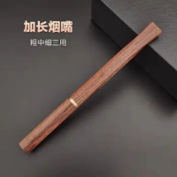 Triple use extended solid wood cigarette holder filter for cyclic cleaning, new filter holder for smoke purification