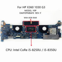 DA0Y0PMBAF0 For HP EliteBook X360 1030 G3 Laptop Motherboard With i5 i7 CPU 8GB/16GB-RAM SPS:L31862-601 L31867-601 100% Tested