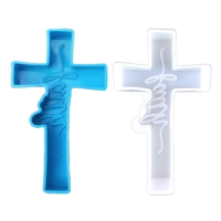 Faith for Cross Molds Silicone Epoxy Resin Mold for Jewelry Making Necklace DIY Craft Soap Wax Melts Clay Mould