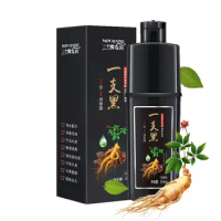 210ml 3 In1 Hair Color Shampoo Black Hair Dye Covering White Hair Shampoo Black Plant Hair Dye Fast Hair Dye Cream