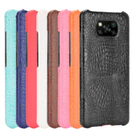 For Xiaomi Poco X3 NFC Case For POCO X3 NFC Luxury classic Crocodile pattern PU leather Case For Poco X 3 PocoX3 NFC Phone Case