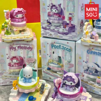 Sanrio shaker building blocks Pochacco Mymelody Kuromi toys children's educational assembly model toys girls birthday gifts