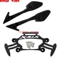 For Yamaha XMAX X-MAX 125 250 300 400 2017-2018 Front Stand Holder Smartphone Mobile Phone Bracket GPS Plate Mirror Bracket