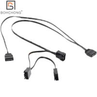 For NZXT Aer2 Fan RGB Adapter Cable 5V 3Pin Motherboard ARGB 1 To 3 Light Synchronization Cables