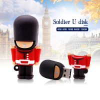 New Hot USB Flash Drive Pendrive Handsome British Guard Cartoon Pen Drive 4GB 8G 16G 32G 64GB Usb 2.0 Memory Stick Usb Stick
