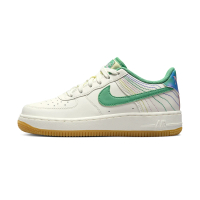 【NIKE 耐吉】Air Force 1 Low GS 女鞋 大童 白綠粉色 AF1 經典 潮流 低筒 休閒鞋 FJ7540-100