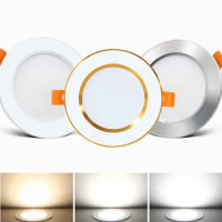 Ultra Thin Recessed Downlight Led Light Lamp Indoor Home Spot Led Downlight White Silver Golden 5W 7W 12W Living Room Bedroom