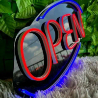Neon Flex 'OPEN' untuk Mempercantik Ruangan atau Toko Anda - Lampu LED Modern & Stylish