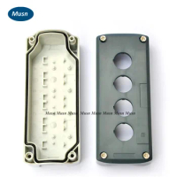 ABS Material Grey 4 Holes Push Button Control Station Switch Box Waterproof Push Button Box 168*68*54mm