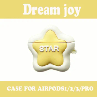 3D Cartoon STAR Earphone Case For AirPods 1 2 3 Pro2 Cute Tiny Spot iPhone Headset Cover For Air Pods Pro Silicone Shell