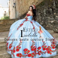 Luxury White Quinceanera Dress 2023 Ball Gown Embroidery Appliques Mexican Dress Sweet 16 Dress vestido de 15 quinceañer