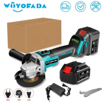125mm Cordless Brushless Electric Angle Grinder Grinding Machine DIY Woodworking Power Tool For Makita 18V Battery
