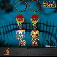 Hot Toys Iron Man Captain America Zombie Series Creative Keychain Action Figures Toys Mini Collectible Doll Set Backpack Pendant