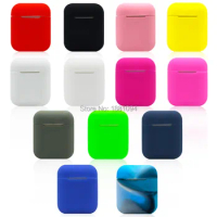 SZAICHGSI Case Protective Silicone Cover Skin for Apple iPhone 7 8 Plus X 10 Airpods Bluetooth Earphone Case Accessories 100pcs