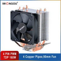 X99 Processor Cooler Lga 2011 V3 4pin Rgb Fan Cpu Tower Heatsink 4 Heatpipes Cooling Cpu for Intel LGA 1200 1150 AMD AM4