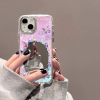 เคสโทรศัพท์กระจก WKJZCRA98Hd สำหรับ iPhone 11/12/13 Pro/14/15 Plus/16 ProMax ดีไซน์สาวการ์ตูนน่ารัก 
