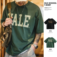 Breathable and loose-fitting, casual design, workwear style, American-style color-blocking letter pr