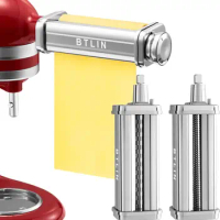 Pasta Maker Attachments for all KitchenAid Stand Mixer, Including Pasta Sheet Roller, Spaghetti Cutter, Fettuccine Cutter,