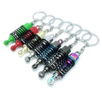 shock absorber keychain Car Auto Coilover Spring Shock Absorber Key Chains Ring Keyrings For Car Suspension Keychain