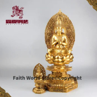 71CM Large HUGE --GOOD figure of Buddha -temple Porch lobby efficacious Talisman Protection # Bless safety RULAI Buddha statue