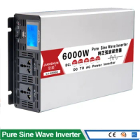 Pure Sine Wave Inverter 6000W 8000W DC12V 24V 48V 60V 72V To AC 220V 110V Voltage Converter 50HZ 60HZ Solar Power Car Inverter