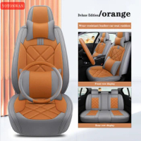 YOTONWAN Leather Universal Car Seat Covers Full Coverage For Nissan Note Murano March Teana Tiida Almera Available Protector