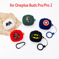 Cartoon Marvel Batman Case For OnePlus Buds Pro 2 Cover Silicone Protect Bluetooth Earphone Case For OnePlus Buds Pro Cover