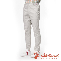 【wildland 荒野】男 彈性抗UV修身長褲『淺灰』0A91306