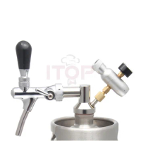 ITOP Dropshipping Flow Control Beer Faucet Mini Dispenser Tap With Co2 Regulator Keg Charger for Homebrew 2/3.6/5/8L Beer Keg