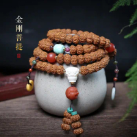 Hand-Woven Jingang Pipal Tree Seed Buddha Beads Bracelet Accessories