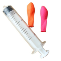 針筒水槍 + 氣球 20ml 實驗用量度器 /一包12支入(定10) 注水器 塑膠注射筒-YF11726-瑋
