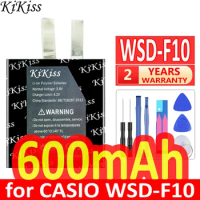 600mAh KiKiss Powerful Battery for CASIO WSD-F10 WSD-F20 Need to weld by oneself