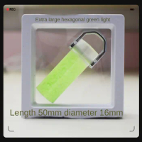 Non Tritium Tube Minimalist Luminous Pendant Night Light Tube Pendant Edc Keychain Stainless Steel Glass Material