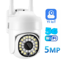 YI IoT 5MP WiFi PTZ Camera Outdoor Security IP Camera 5Ghz CCTV Surveillance Motion Detection Auto Tracking Alexa Google Home
