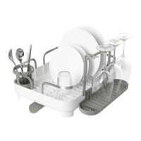 【UMBRA】Holster瀝水餐具碗盤瀝水架 雲朵白42.1cm(餐具 碗盤收納架 流理臺架)