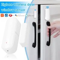 Tuya ZigBee Door Window Sensor Smart Home Wireless Door Open / Closed Detector Smart Life Control Via Alexa Google Home