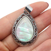 Natural Stone Pendants Water Drop Lapis lazuli Opal for Jewelry Making Women Necklace Gifts